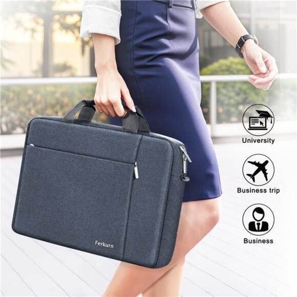 17 17.3 Inch Laptop Bag Women Men Compatible with HP Envy Pavilion - Picture 4 of 8